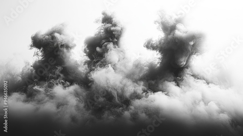 Abstract Black Smoke in Motion Generative AI