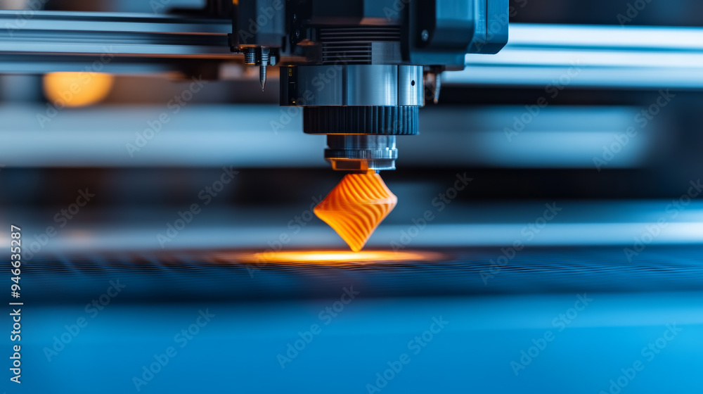 Close-up of a rented 3D printer working on a design layer-by-layer sharp details modern workspace ideal for creative prototyping and tech rentals Close-up of a rented 3D printer working on a design layer-by-layer sharp details modern workspace ideal for creative prototyping and tech rentals