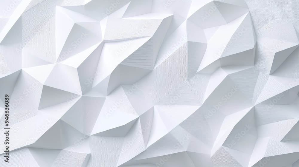 Obraz premium Abstract, 3D wall tiles with geometric patterns that protrude slightly, creating a dynamic and tactile surface