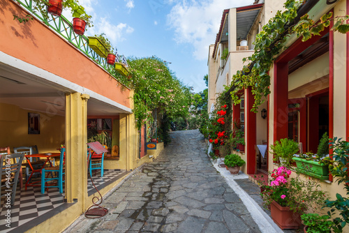Obraz na płótnie Colorful street view in of Athens. w salonie