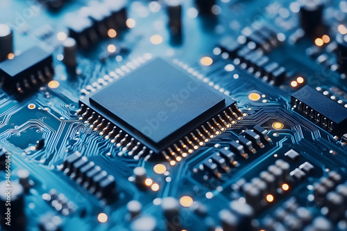 micro chip on circuit board