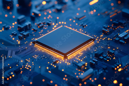 micro chip on circuit board