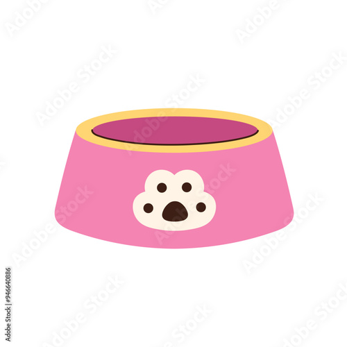 Vector illustration of an animal bowl isolated on a white background