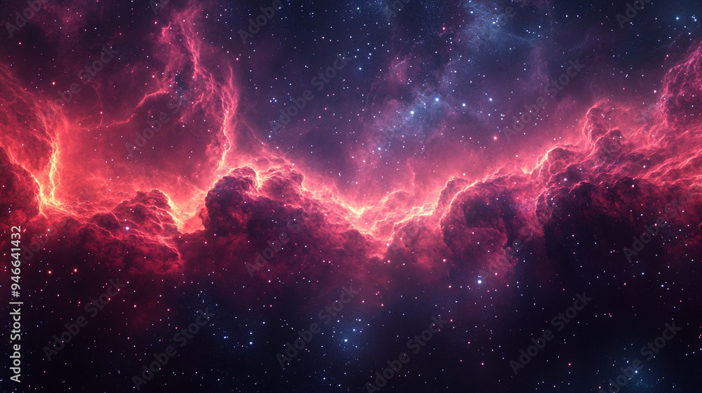 Fototapeta premium dark red starfield constellation in outer space