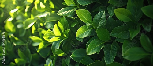 Lush Green Foliage in Sunlight