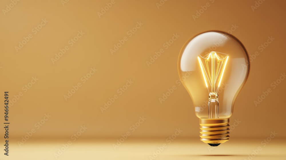 Minimalistic glowing lightbulb icon with electric sparks inside floating on a gradient background shifting from soft gold to dark brown symbolizing innovation and bright ideas modern and clean design Minimalistic glowing lightbulb icon with electric sparks inside floating on a gradient background shifting from soft gold to dark brown symbolizing innovation and bright ideas modern and clean design