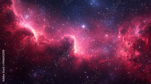 dark red starfield constellation in outer space
