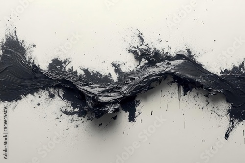 dynamic monochrome splash highcontrast black and white paint splatter composition frozen in motion to capture the explosive energy and artistic spontaneity