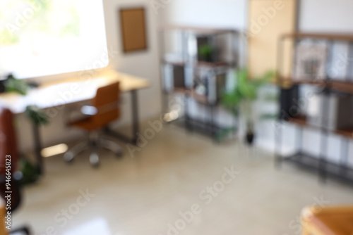 Blurred view of modern offi...
