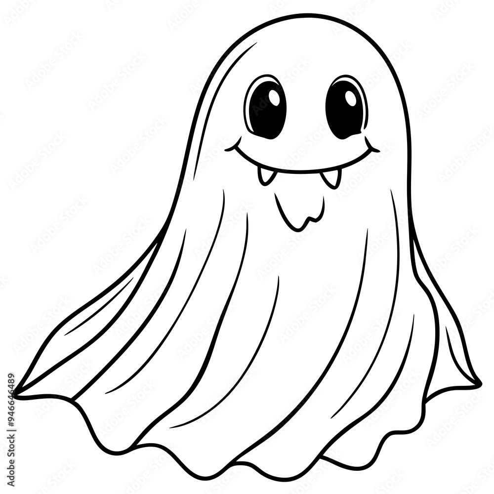 Halloween Ghost Silhouette Black Vector Halloween Ghost Silhouette Black Vector