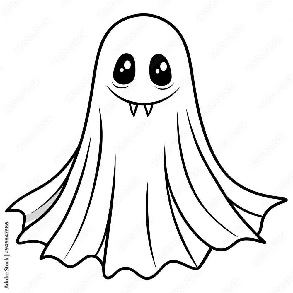 Halloween Ghost Silhouette Black Vector Halloween Ghost Silhouette Black Vector