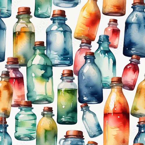 Bottle Ilustration Painting Background Very Cool