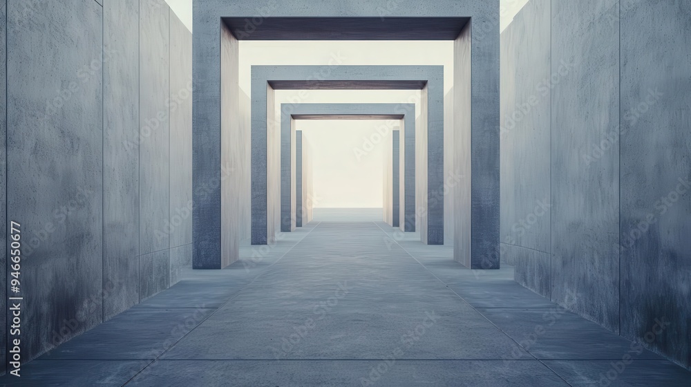 A Neo Brutalist memorial with geometric shapes and a somber, heavy atmosphere, Neo Brutalism, memorial, geometric A Neo Brutalist memorial with geometric shapes and a somber, heavy atmosphere, Neo Brutalism, memorial, geometric