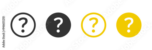 Question mark for Help sign. User interface illustration isolated in 2 colors. Vector icons in flat style