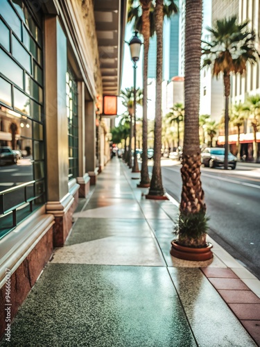 Street photography on the sidewalk, without people, Street photography texture film, Las Vegas street,