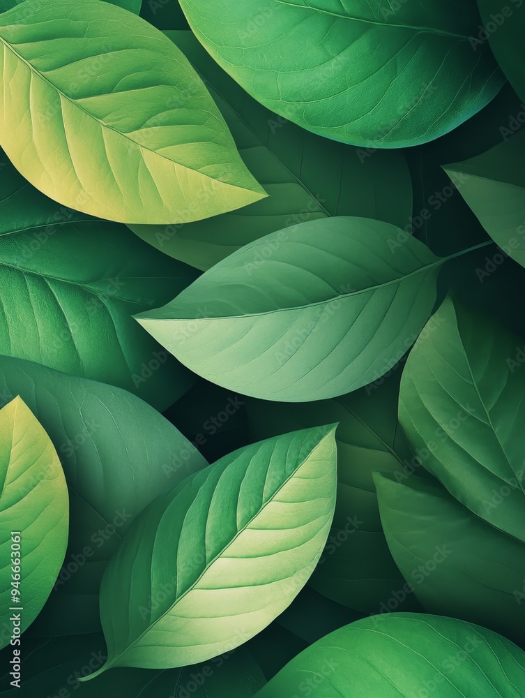 A close-up shot of green leaves, showcasing their intricate details and vibrant color. The leaves are arranged in a layered pattern, creating a natural and organic texture. This image symbolizes the b A close-up shot of green leaves, showcasing their intricate details and vibrant color. The leaves are arranged in a layered pattern, creating a natural and organic texture. This image symbolizes the b
