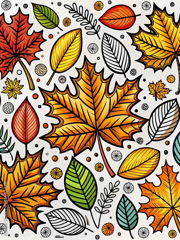 a picture with autumn leaves on a white background a picture with autumn leaves on a white background