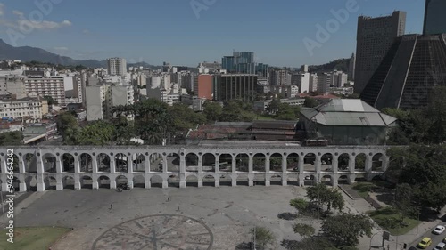 Bela imagem aérea do bairro da Lapa, no Centro do Rio de Janeiro.