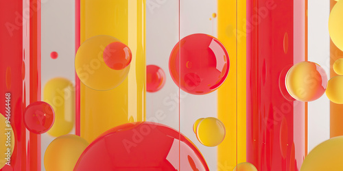 Wallpaper Mural A Graphic Representation of Product Performance in Red and Yellow Circles Torontodigital.ca