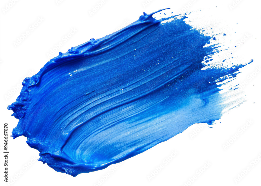 Blue brush stroke, isolated on clean png background Blue brush stroke, isolated on clean png background
