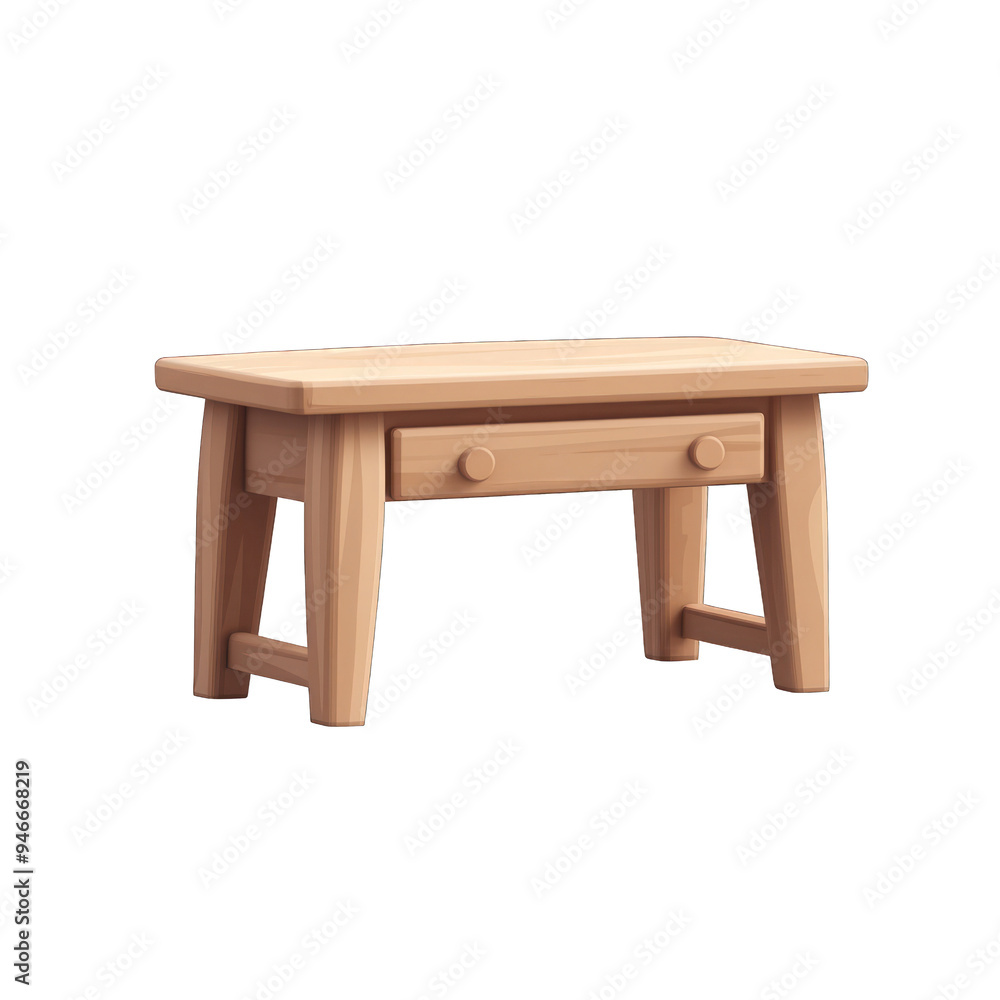 A simple wooden table featuring a single drawer, perfect for home decor and furniture design inspiration. transparent background A simple wooden table featuring a single drawer, perfect for home decor and furniture design inspiration. transparent background