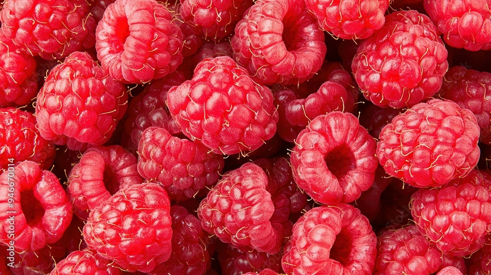 A cluster of raspberries resting atop a mound of other raspberries A cluster of raspberries resting atop a mound of other raspberries