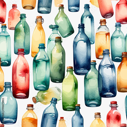 Bottle Ilustration Painting Background Very Cool
