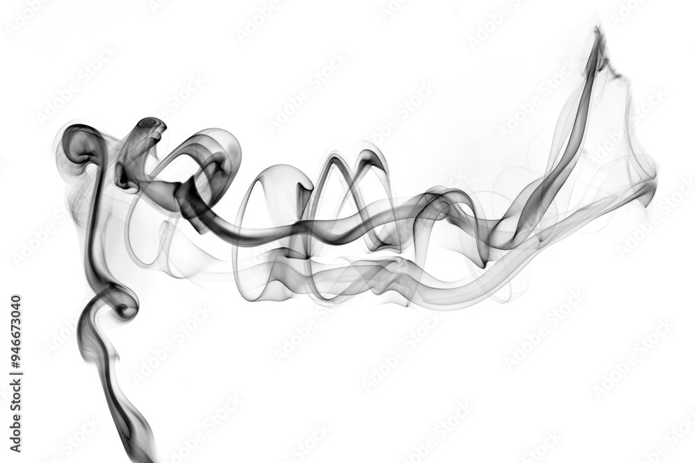 Black Smoke Shapes on Light Background Black Smoke Shapes on Light Background