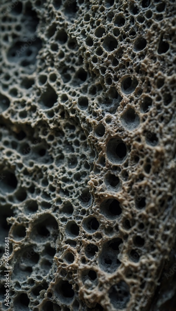 Stemonitis mold captured in close-up detail, revealing its intricate structure Stemonitis mold captured in close-up detail, revealing its intricate structure