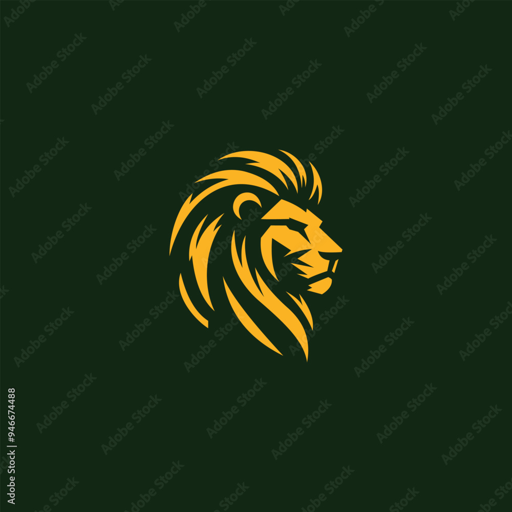 Fototapeta premium lion logo vector illustration. lion head logo design inspiration