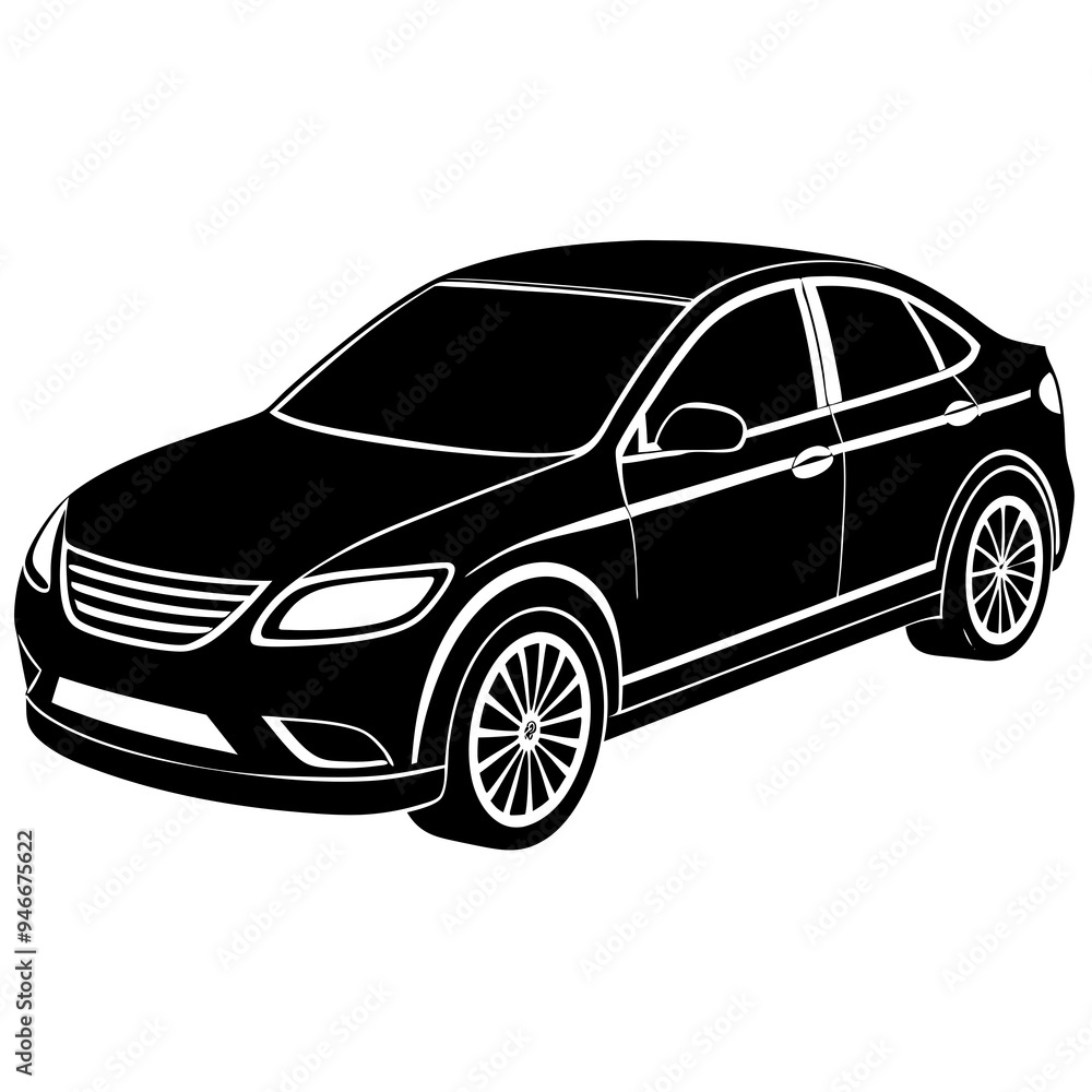 Car Silhouette Black Vector Car Silhouette Black Vector