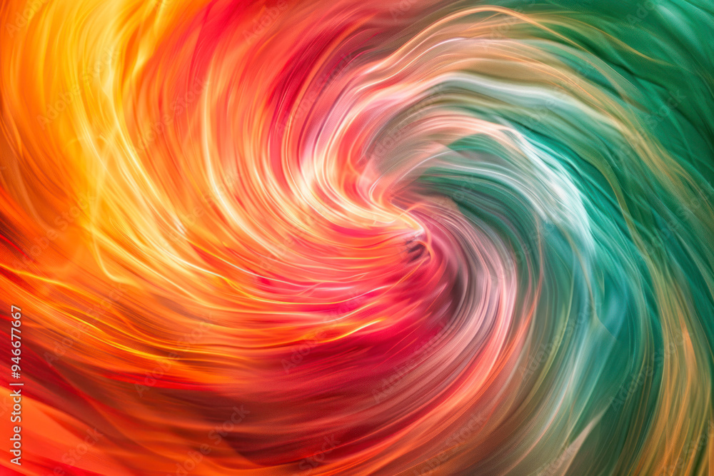 Fototapeta premium Dynamic swirls of color against a dynamic linear gradient background.