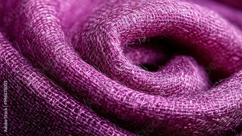  A zoomed-in image of a purple fabric with a central hole of the same size and a smaller one inside it