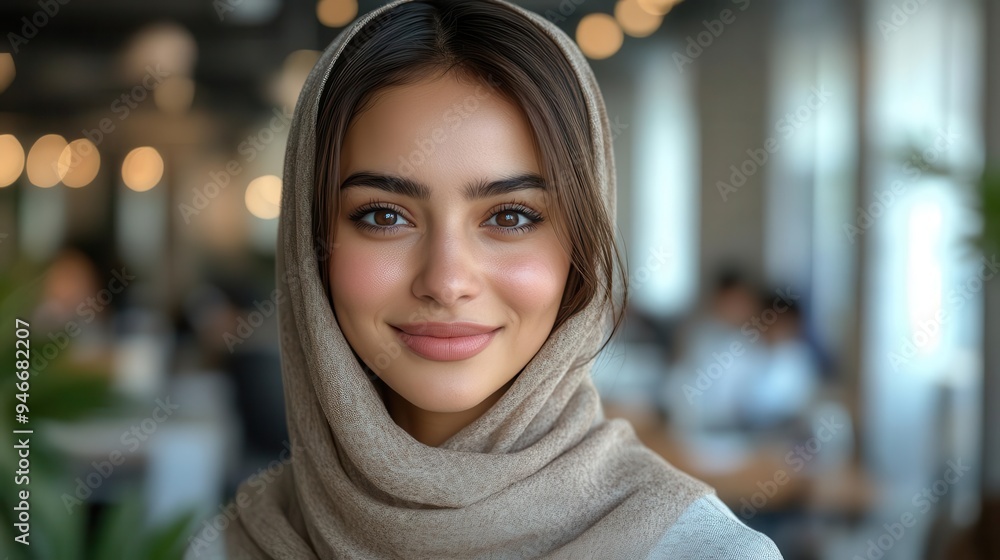 confident muslim businesswoman in hijab smiling in modern office setting professional portrait showcasing diversity and empowerment in workplace confident muslim businesswoman in hijab smiling in modern office setting professional portrait showcasing diversity and empowerment in workplace