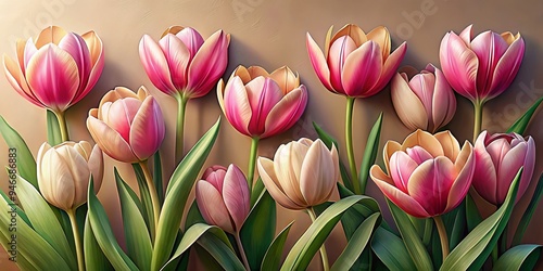 A Bouquet of Pink and Yello...