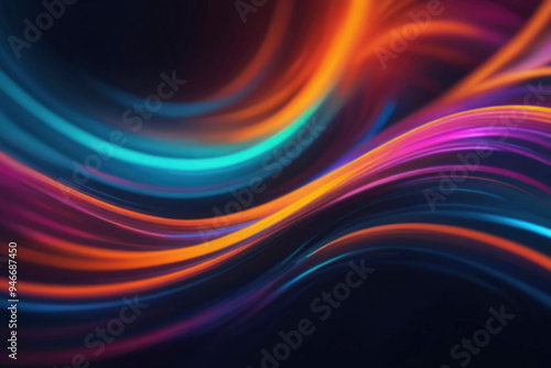 Colorful abstract background with neon dynamic smooth lines, motion effect. For digital artwork, modern backdrop, wallpaper, tech-related graphic, web design, artistic application, creative project