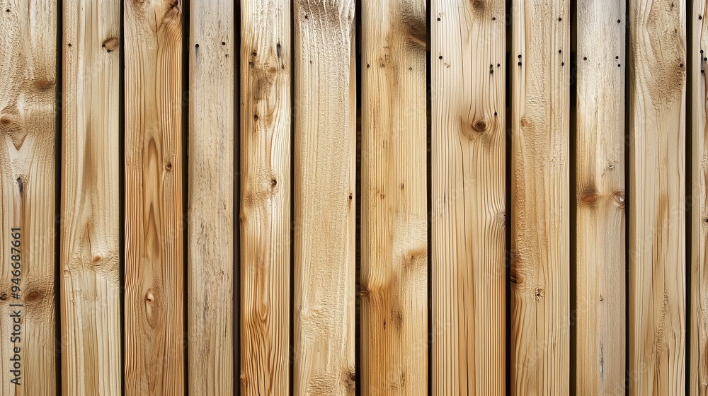 Simple wooden fence with evenly spaced planks Simple wooden fence with evenly spaced planks
