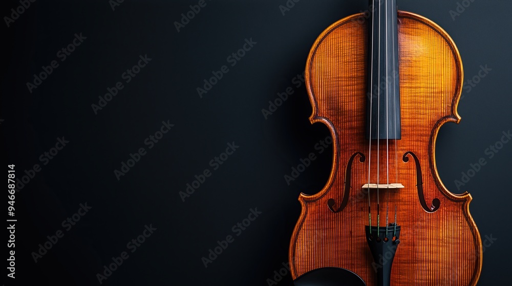 violin on black background violin on black background