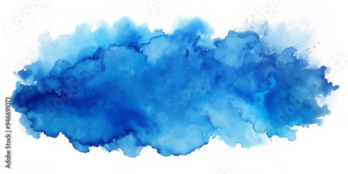 Abstract Blue Watercolor Wa...