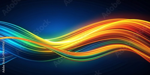 Abstract Colorful Waves on ...