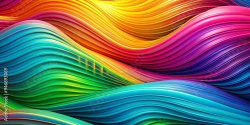 Abstract Rainbow Waves, 3D ...