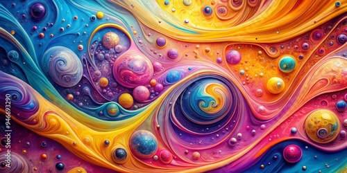 Abstract Swirling Cosmic La...