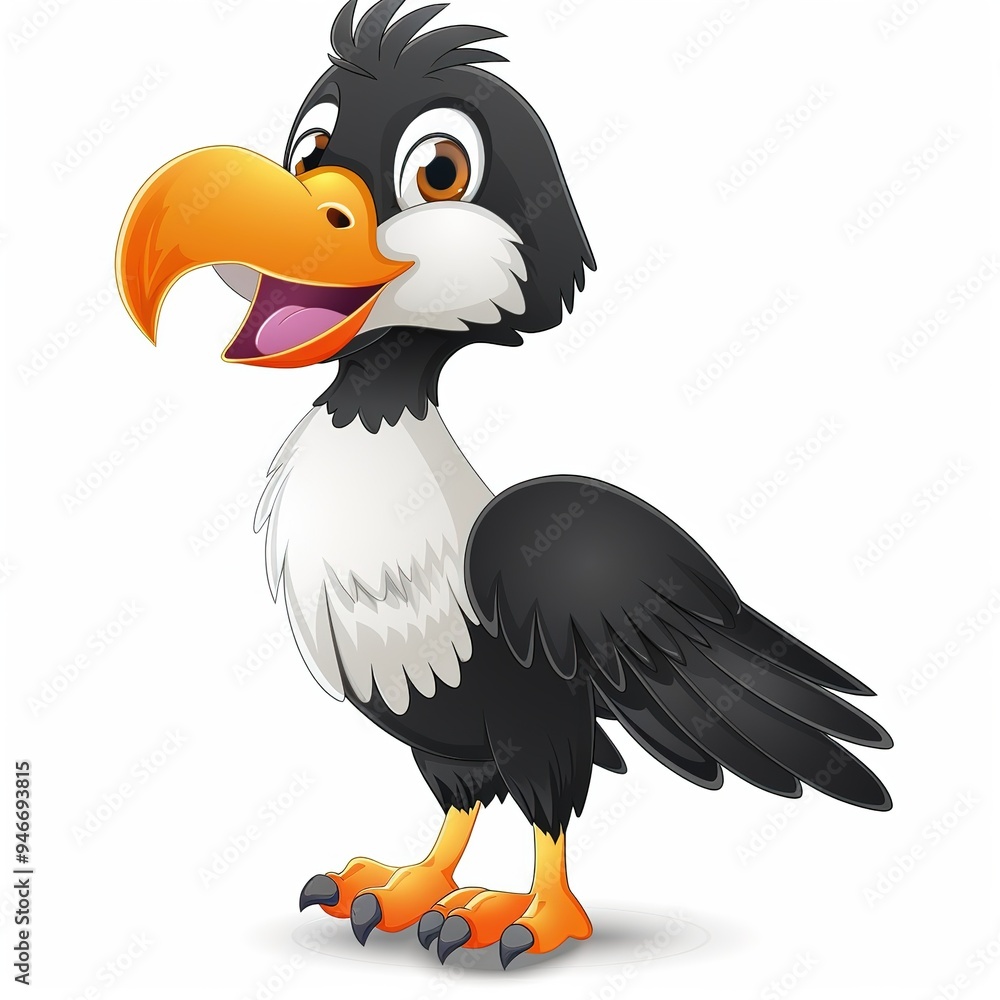 Naklejka premium Eagle Wind animal cartoon isolated whitebackground 16:9
