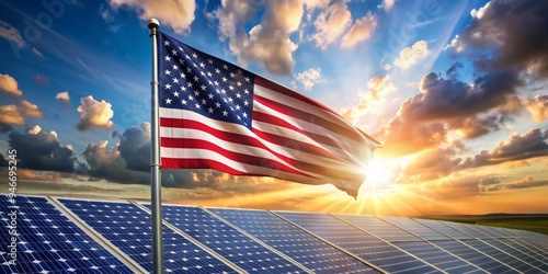 American Flag Waves Proudly...