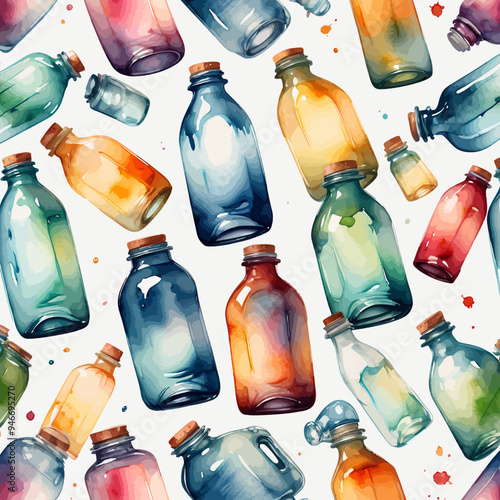 Bottle Ilustration Painting Background Very Cool
