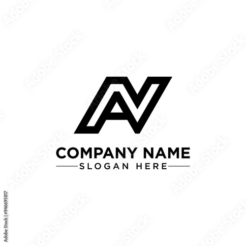 Letter NA alphabet logo design vector. The initials of the letter N and A logo design in a minimalist letter style are suitable for an abbreviated name logo