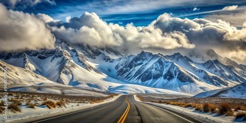 Asphalt Road Winding Throug...