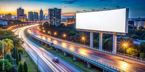 Blank Billboard on Highway ...