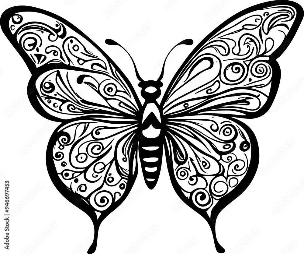 Butterfly doodle art Butterfly doodle art