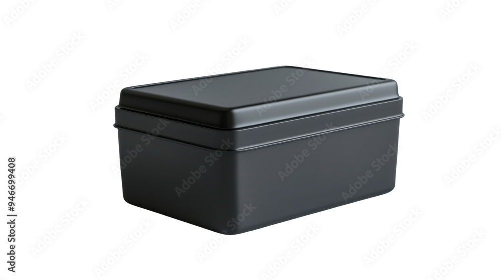Plastic box black template isolated on white background Plastic box black template isolated on white background